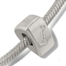 Strak Zilveren Design Pet Memorial Bead Driehoek Botjes