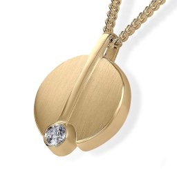Gouden Ronde Ashanger met Briljant
