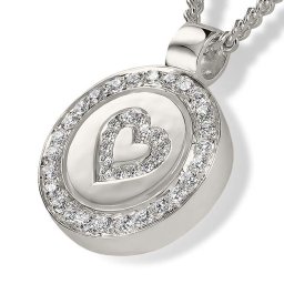 Zilver Ashanger met Zirkonia Ring en Hart