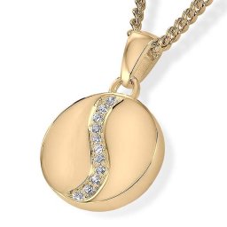 Gouden Yin Yang Assieraad met Brillianten