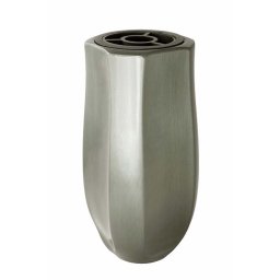 Zware RVS Design Grafvaas - Matzilver