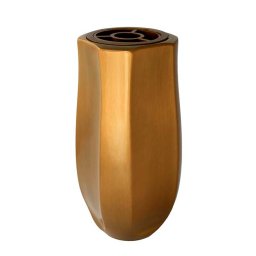 Zware RVS Design Grafvaas - Brons
