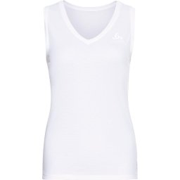 ODLO - Maat XS - BL TOP V-neck Singlet ACTIVE F-DRY LIGHT - white - Vrouwen