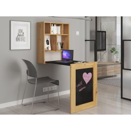 Converteerbare bureau TITOU artisan eik/zwart