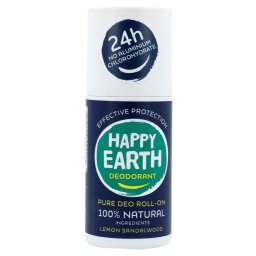 Happy Earth 100% Natural Deo Roll-On Lemon Sandalwood