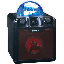 Lenco Party-luidspreker BTC-055BK - karaoke luidspreker met bluetooth en microfoon (1 stuk)