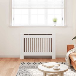 vidaXL Radiatorombouw 112 cm bewerkt hout wit