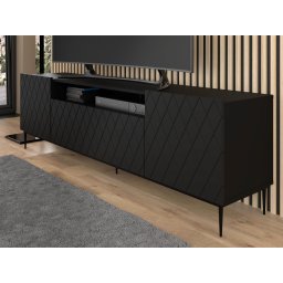 Tv-meubel DINA II 3 deuren 145 cm zwart