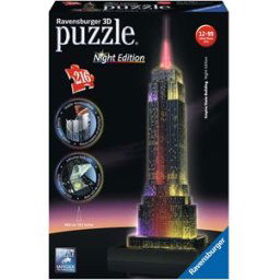 3D Puzzel - Empire State Building - Night Edition (216 stukjes)