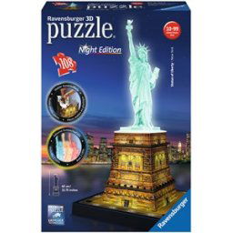 3D Puzzel - Statue of Liberty - Night Edition (108 stukjes)