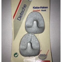 Universele handdoekhaken zelfklevend (setje van 2) wit gespikkeld