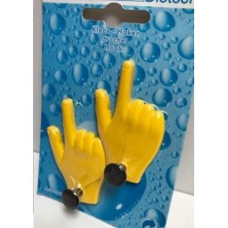 Universele handdoekhaken zelfklevend (setje van 2) handjes geel