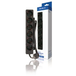 Valueline VLES615F001BL Stekkerdoos 6-wegs 1.50 M Zwart