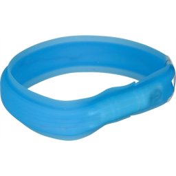 TRIXIE HALSBAND HOND USB FLASH LIGHT LICHTGEVEND OPLAADBAAR BLAUW 30 MMX50 CM 2 ST