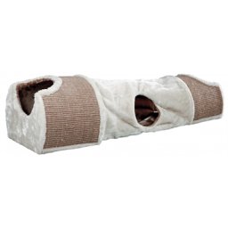 TRIXIE KRABTUNNEL LICHTGRIJS / BRUIN / TAUPE 110X30X38 CM