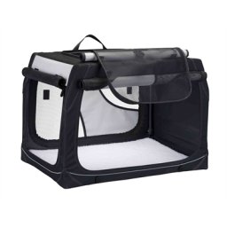 TRIXIE REISMAND VARIO DUBBEL ZWART / GRIJS 91X60X61/57 CM