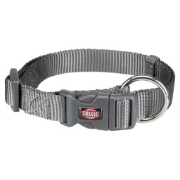 TRIXIE HALSBAND HOND PREMIUM GRAFIET GRIJS 25-40X1,5 CM