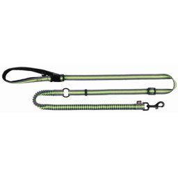TRIXIE HONDENRIEM JOGGINGLIJN GRIJS / GROEN 133-180X2 CM