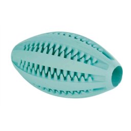 TRIXIE DENTA FUN RUGBY BAL RUBBER MUNTSMAAK 11CM 3ST