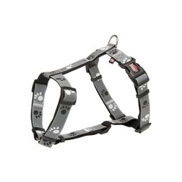 TRIXIE HONDENTUIG H-TUIG SILVER REFLECT ZWART / ZILVERGRIJS 30-40X1,5 CM
