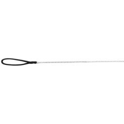 TRIXIE HONDENRIEM KETTING MET NYLON HANDVAT ZWART 110X0,2 CM