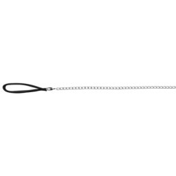 TRIXIE HONDENRIEM KETTING MET NYLON HANDVAT ZWART 100X0,3 CM