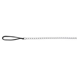 TRIXIE HONDENRIEM KETTING MET NYLON HANDVAT ZWART 100X0,4 CM