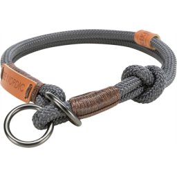 TRIXIE HALSBAND HOND BE NORDIC SLIP MET STOP DONKERGRIJS / BRUIN 35X0,6 CM