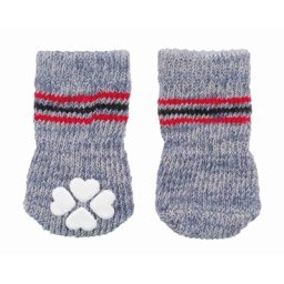 TRIXIE HONDENSOKKEN ANTI-SLIP GRIJS XXS-XS 3X2 ST