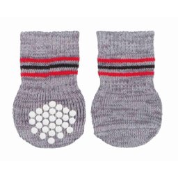 TRIXIE HONDENSOKKEN ANTI-SLIP GRIJS XL 3X2 ST
