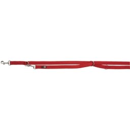 TRIXIE HONDENRIEM PREMIUM VERSTELBAAR TWEELAAGS ROOD 200X2,5 CM