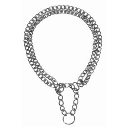TRIXIE HALSBAND HOND HALF-SLIP KETTING MET 2 RIJEN 35X0,2 CM