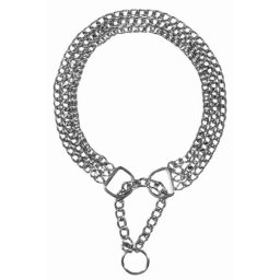 TRIXIE HALSBAND HOND HALF-SLIP KETTING MET 3 RIJEN 55X0,25 CM