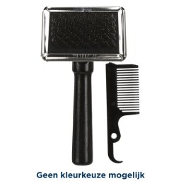 TRIXIE SLICKERBORSTEL HOUTEN GREEP / METALEN PINNEN ASSORTI 13X6 CM 3 ST