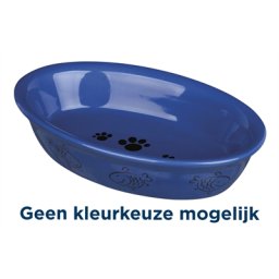 TRIXIE VOERBAK / WATERBAK OVAAL POOT- / VISMOTIEF KERAMIEK ASSORTI 15X10 CM 200 ML 4 ST