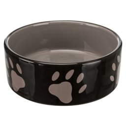 TRIXIE VOERBAK POOTMOTIEF KERAMIEK BRUIN / TAUPE 16X16 CM 800 ML 4 ST