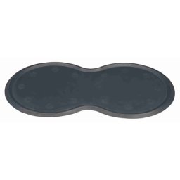 TRIXIE PLACEMAT NATUURRUBBER DONKERGRIJS 45X25 CM 2 ST