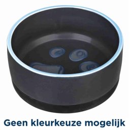 TRIXIE VOERBAK JIMMY KERAMIEK / RUBBERRAND ASSORTI 12X12 CM 400 ML 4 ST