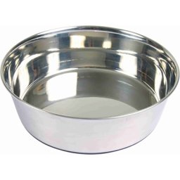 TRIXIE VOERBAK RVS / RUBBERBODEM 14X14 CM 500 ML 4 ST