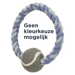 TRIXIE TOUWRING MET TENNISBAL ASSORTI 18X6X6 CM 3 ST