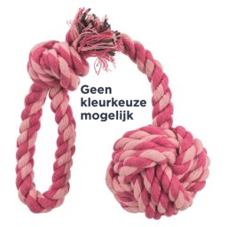 TRIXIE TOUW MET KNOOPBAL ASSORTI 30X5,5X5,5 CM 4 ST