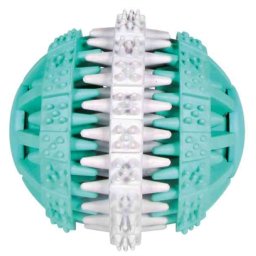 TRIXIE DENTA FUN NATUURRUBBER BAL MET MUNTSMAAK 6X6X6 CM 3 ST