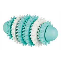 TRIXIE DENTA FUN NATUURRUBBER RUGBY MET MUNTSMAAK 15 CM 3 ST