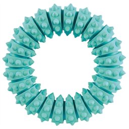 TRIXIE DENTA FUN NATUURRUBBER RING MET MUNTSMAAK 12X12X12 CM 3 ST