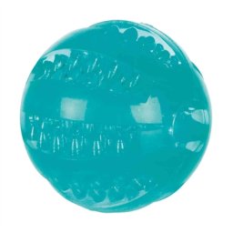 TRIXIE DENTA FUN TPR BAL MET MUNTSMAAK 6X6X6 CM 3 ST