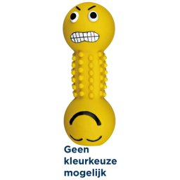TRIXIE LATEX / POLYESTERVLIES SMILEY-HALTER MET GELUID ASSORTI 19 CM 3 ST