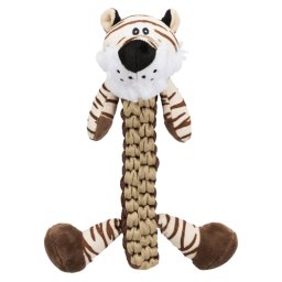 TRIXIE PLUCHE / POLYESTER TIJGER MET GEVLOCHTEN LIJF EN GELUID 32 CM 2 ST