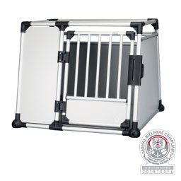 TRIXIE VERVOERSBOX ALUMINIUM ZILVER / LICHTGRIJS 97X88X75 CM