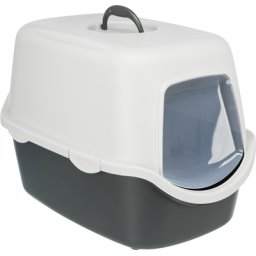 TRIXIE KATTENBAK VICO MET KAP DONKERGRIJS / LICHTGRIJS 56X40X40 CM
