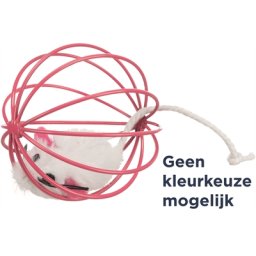 TRIXIE MUIS IN TRALIEBAL PLUCHE ASSORTI 6X6X6 CM 24 ST